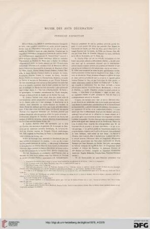 4: Musée des art décoratifs : première exposition