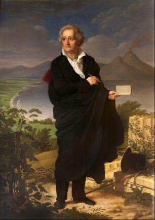 Porträt Johann Wolfgang von Goethe vor dem Golf von Neapel