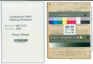 Entnazifizierung Elfriede Peuss , geb. 05.08.1898 (Lehrerin)