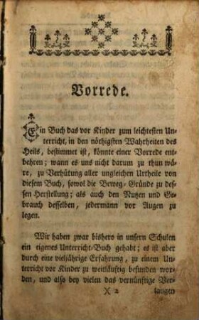 Catechetischer Unterricht in den Wahrheiten des Heils, zum Gebrauch der Kemptischen Kirchen und Schulen : Ausgezogen aus der Hamburgischen kurzgefaßten Erklärung des kleinen Catechismi Lutheri
