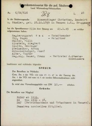 Simmendinger, Christian