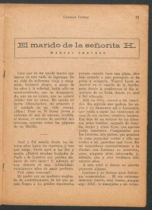 El marido de la señorita H.