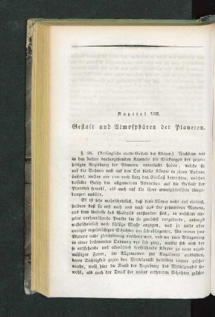 Kapitel VIII. Gestalt und Atmosphären der Planeten