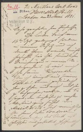 Brief an Friedrich Wilhelm Jähns : 21.06.1881