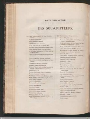 Liste nominative des souscripteurs