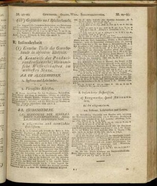 (I) Einzelne Theile der Gewerbskunde in objectiver Rücksicht