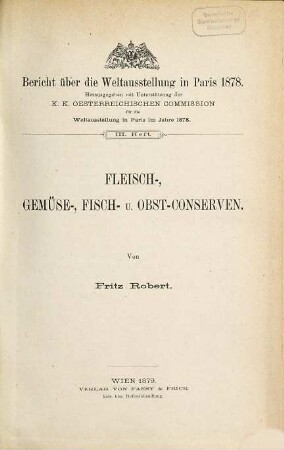 Fleisch-, Gemüse-, Fisch- u. Obst-Conserven