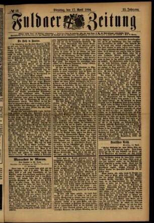 Ausgabe vom Dienstag, den 17. April 1894.