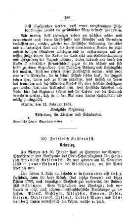 Friedrich Kohlrausch : [V. Elementarschulwesen]