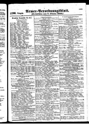 1196.Ausgabe. Samstag, 7. Oktober 1916