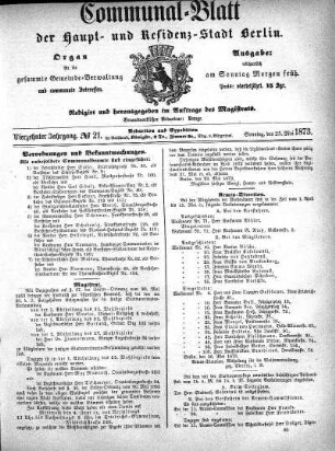 1873,21: No. 21, 25. Mai 1873