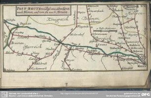 No. V. Post-Route von Passau, über Linz nach Wienn, und von da nach Brünn