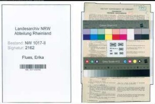 Entnazifizierung Erika Flues , geb. 29.04.1921 (Kaufmaennische Angestellte)