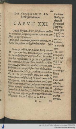 Caput XXI. De Necessariis Ad libelli formationem.