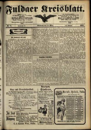 Zweite Ausgabe vom Mittwoch, den 16. März 1910.