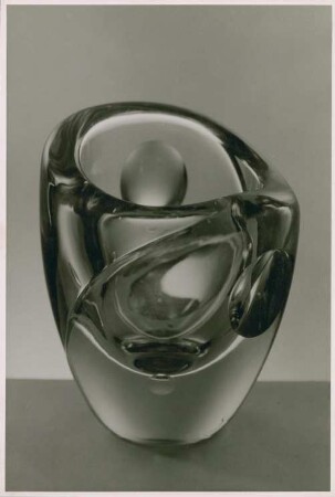 Ausgekurvtes Kunstglas von Richard Süßmuth