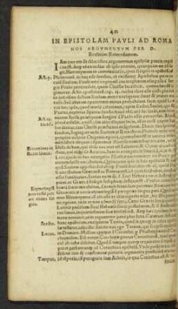 In Epistolam Pauli Ad Romanos Argumentum ...