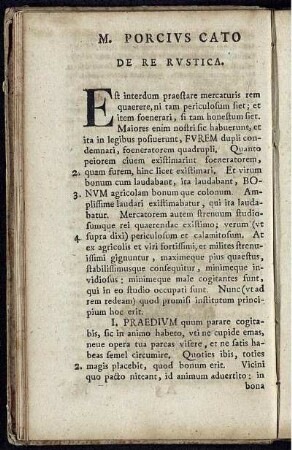 M. Porcius Cato de Re Rustica.