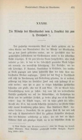 415-447 Die Mönche des Abendlandes vom h. Benedict bis zum h. Bernhard