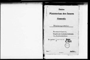 Errichtung, Tätigkeit und Auflösung des juristischen Ausschusses der Ministerpräsidenten, Teil 1