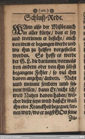 Schluß-Rede