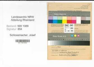 Entnazifizierung Josef Schlossmacher , geb. 26.08.1919 (Polizist)