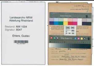 Entnazifizierung Gustav Ehlers , geb. 24.05.1905 (Lehrer)