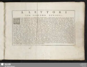 A Lettori Gio: Giacomo De'Rossi