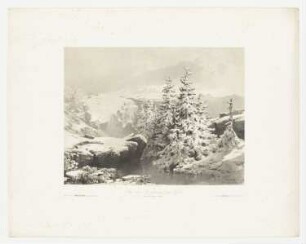 La Première neige dans les Alpes, Blatt 13 der Folge "Sites variés de paysages par Calame"