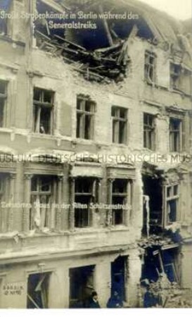 Zerstörtes Haus in der Alten Schützenstraße