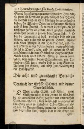 116-128, Die acht und zwanzigste Betrachtung. - Die Dreyßigste Betrachtung.