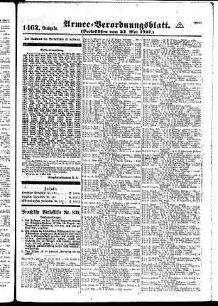 1462.Ausgabe. Dienstag, 22. Mai 1917