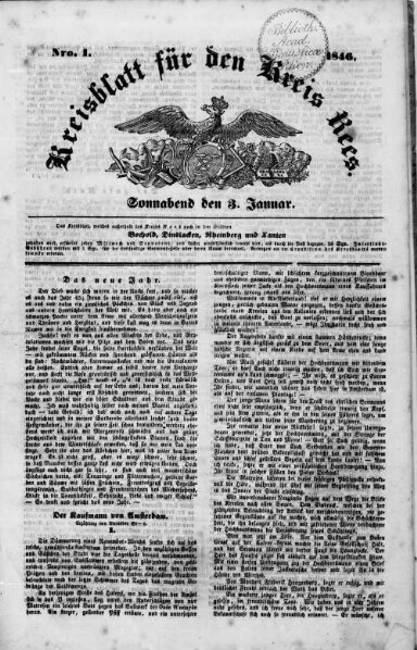 Titelseite einer Zeitung