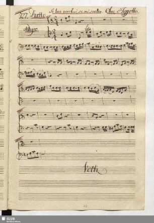 727. Duetto: Se ben vecchio / Naumann, J.G.