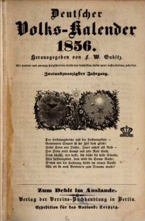 Jahrbuch des Nützlichen und Unterhaltenden. 22. 1856