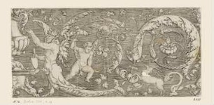 Querfüllung mit Satyr, Kind und Reh