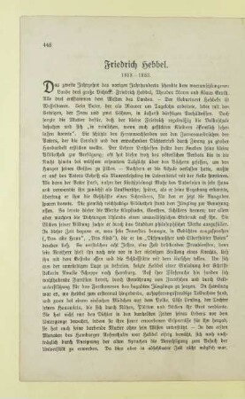 Friedrich Hebbel. 1813 - 1863