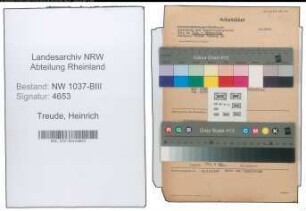 Entnazifizierung Heinrich Treude , geb. 28.11.1896 (Sparkassenleiter)