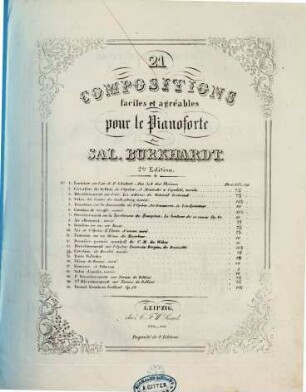 21 compositions faciles et agréables pour le pianoforte, 14. Cavatine de Herold, variée