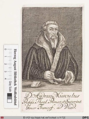 Bildnis Andreas Musculus (eig. Meusel)