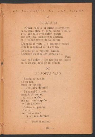 X - El lucero