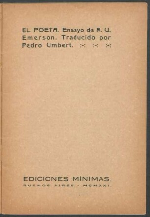 El poeta : ensayo