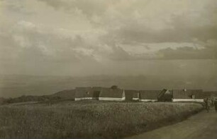 Langewiese (heute Osek-Dlouhá Louka / Tschechien). Ortsteilansicht mit Blick gegen Talkessel