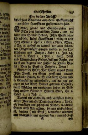 Der dritte Brieff/Welchen Thomas aus dem Gefängnüß an seine Haußfrau geschrieben hat. - Der vierdte Brieff/ Aus dem Gefängnüß an seine Haußfrau geschrieben.