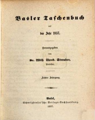 Basler Taschenbuch, 8. 1857