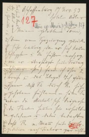 Brief an Toni Petersen : 17.11.1893