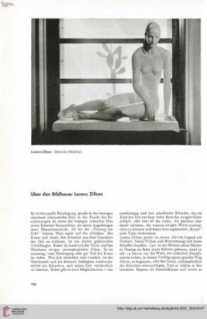 48: Über den Bildhauer Lorenz Zilken