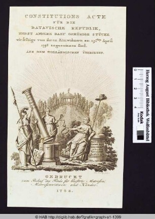 Constitutions Acte für die Batavische Republic, 23. April 1798.