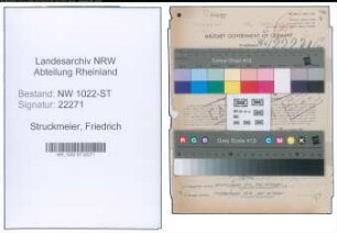 Entnazifizierung Friedrich Struckmeier , geb. 04.03.1917 (Lehrer)