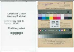 Entnazifizierung Albert Muehlberg, geb. 24.05.1886 (Kellner)